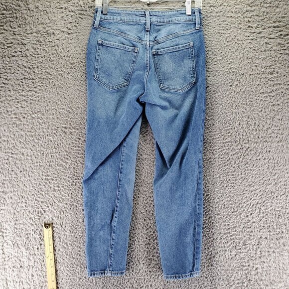 Old Navy Jeans Womens 4 Blue High-Rise OG Straight Cropped Stretch Denim - Picture 8 of 8